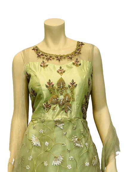 Golden Anarkali Gown
