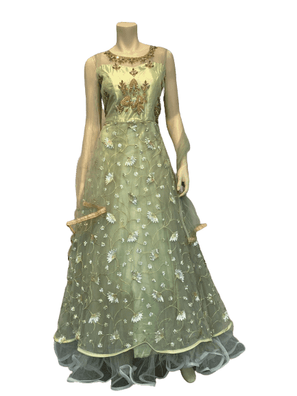 Golden Anarkali Gown