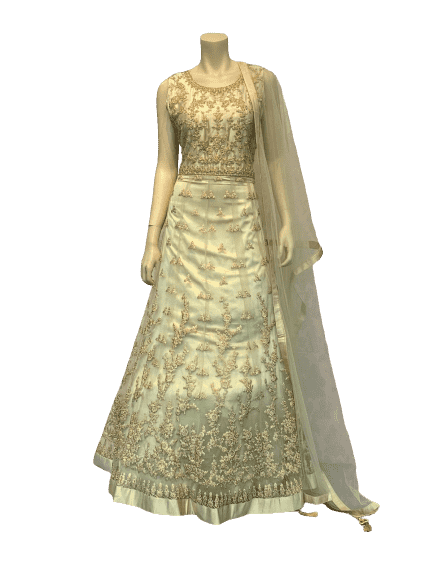 Full Golden Anarkali Gown