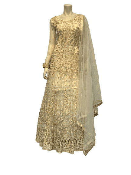 Eye Golden Anarkali Gown
