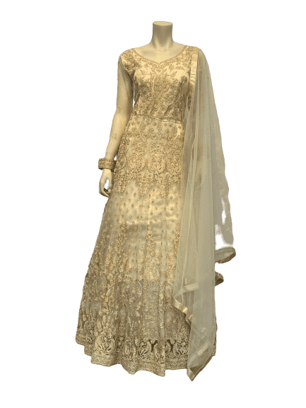 Eye Golden Anarkali Gown