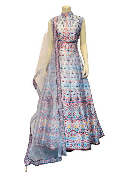 Multi Color Anarkali Gown