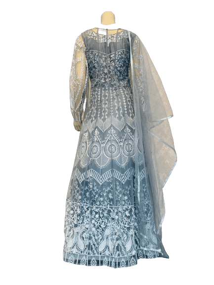 Black and Gray Shade Anarkali Gown
