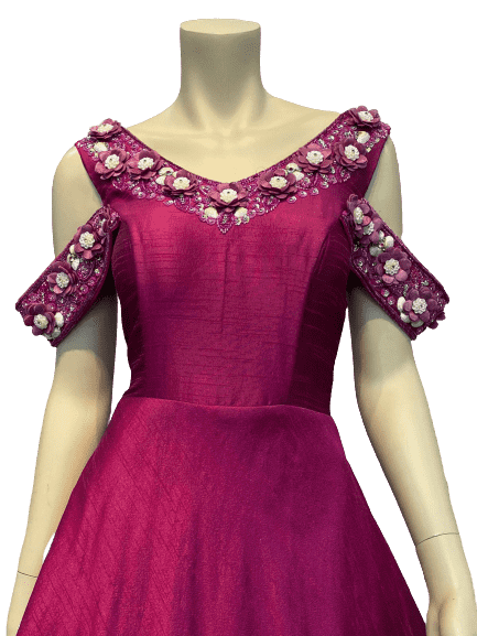 Dark Pink Anarkali Gown