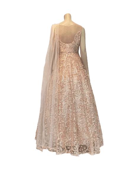 Off Pink with Design Anarkali Gown