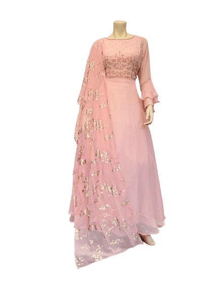 Pink Unique Design Anarkali Gown