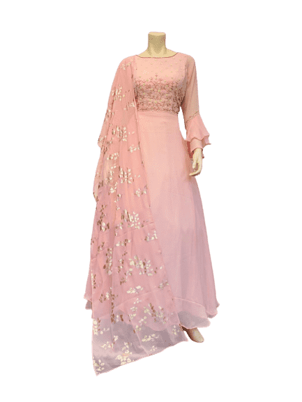 Pink Unique Design Anarkali Gown