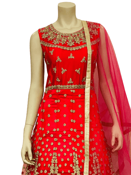 New Red Design Anarkali Gown