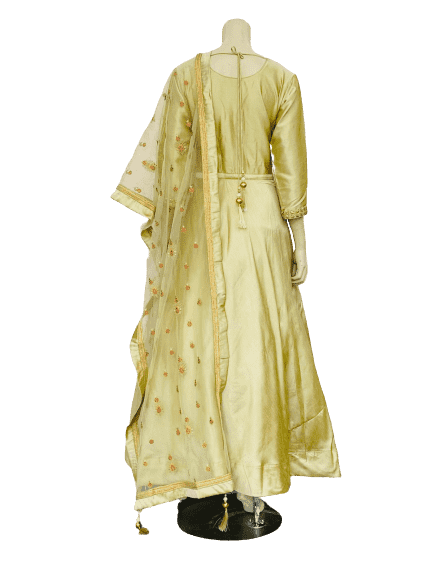 Golden New Design Anarkali Gown