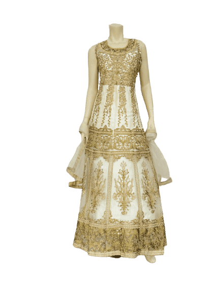 Golden Design Anarkali Gown