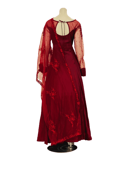 Maroon Anarkali Gown