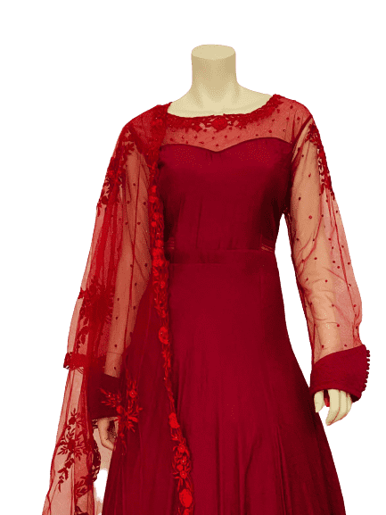 Maroon Anarkali Gown