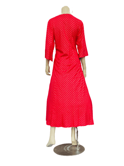 Red and Black Dotted design Kurti