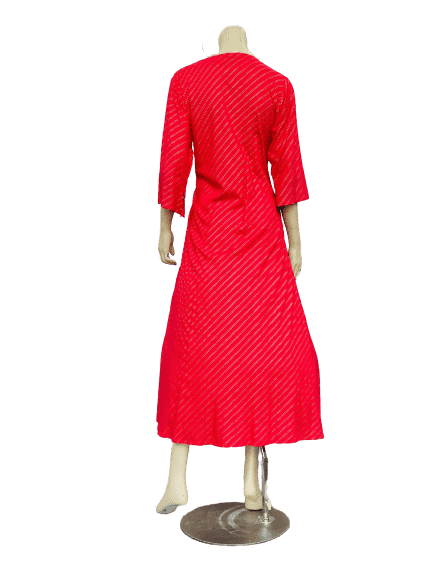 Red and Black Dotted design Kurti