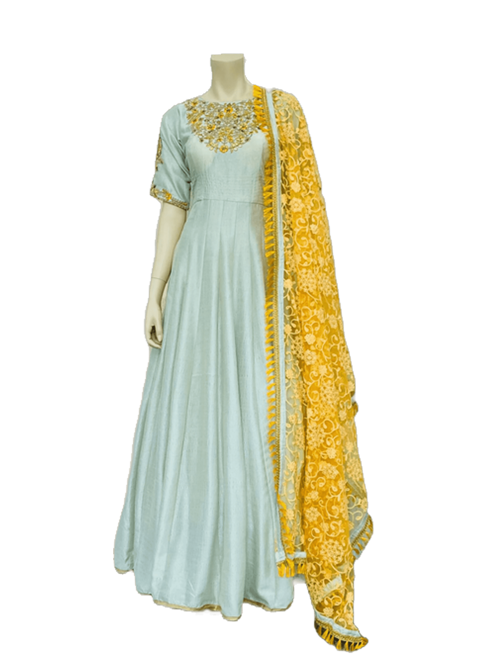 Light blue Anarkali Gown